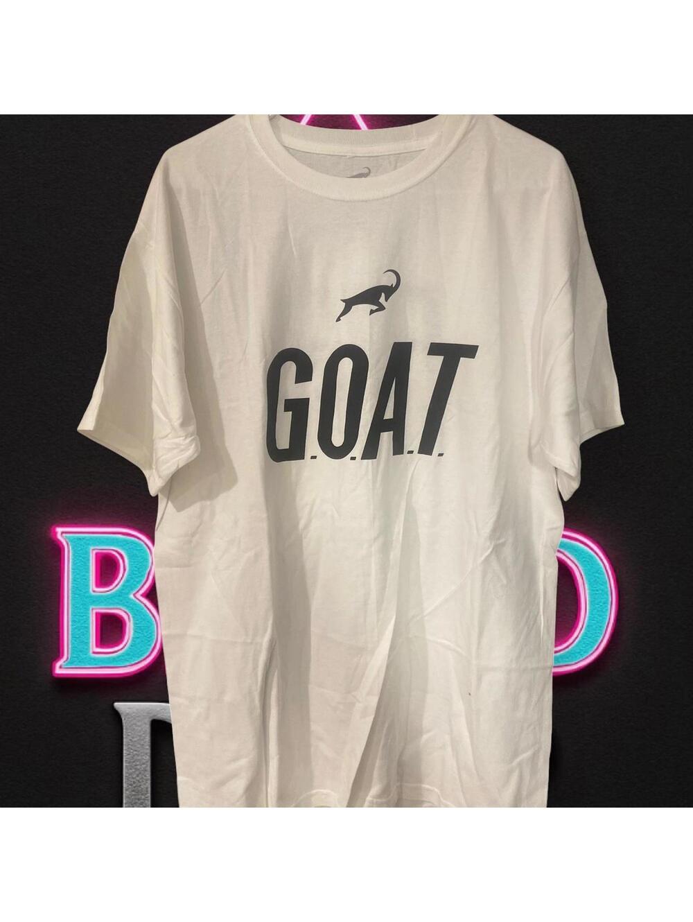 Goat Fuel White and Black T-shirt - Large